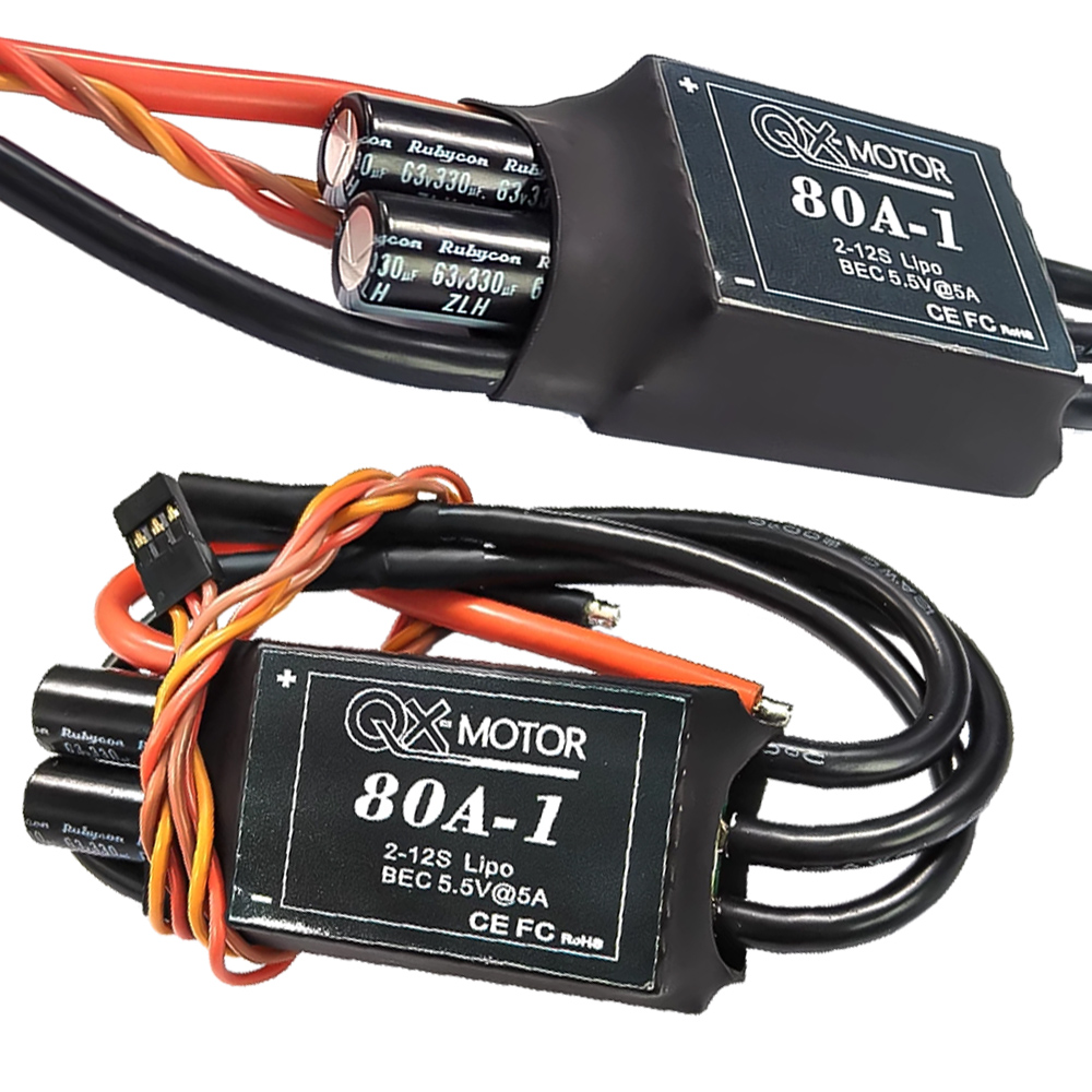 Brushed Drone Motor - 80A 2-12S ตัวควบคุมความเร็วแบบไร้แปรงถ่านแรงดันสูงพร้อม 5.5V 5A BEC