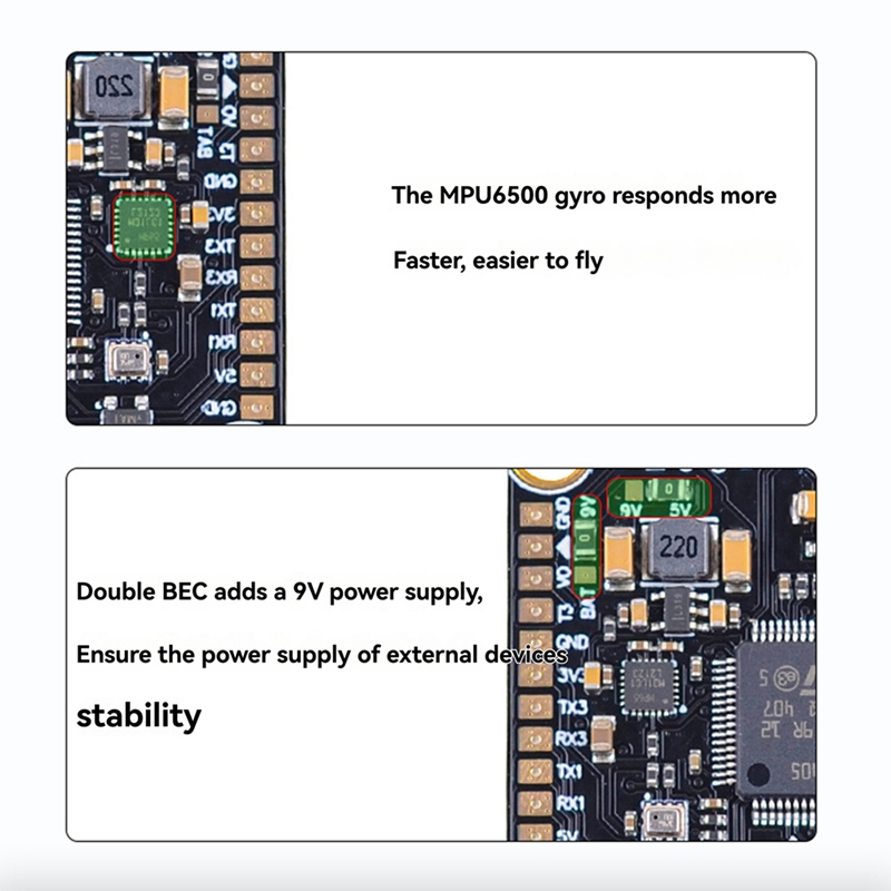 Flight Controller - ชุดควบคุมการบินและ ESC ประสิทธิภาพสูง 80A+F405/F722 STACK สำหรับโดรน