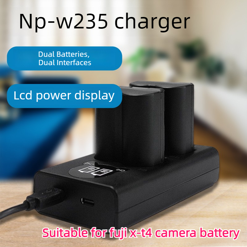 Drone - แบตเตอรี่ 2200mAh NP-W235 พร้อมจอ LCD และระบบชาร์จคู่