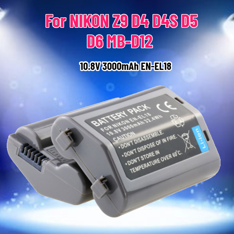 Drone - แบตเตอรี่ 10.8V 3000mAh EN-EL18 EN-EL18A EN-EL18B