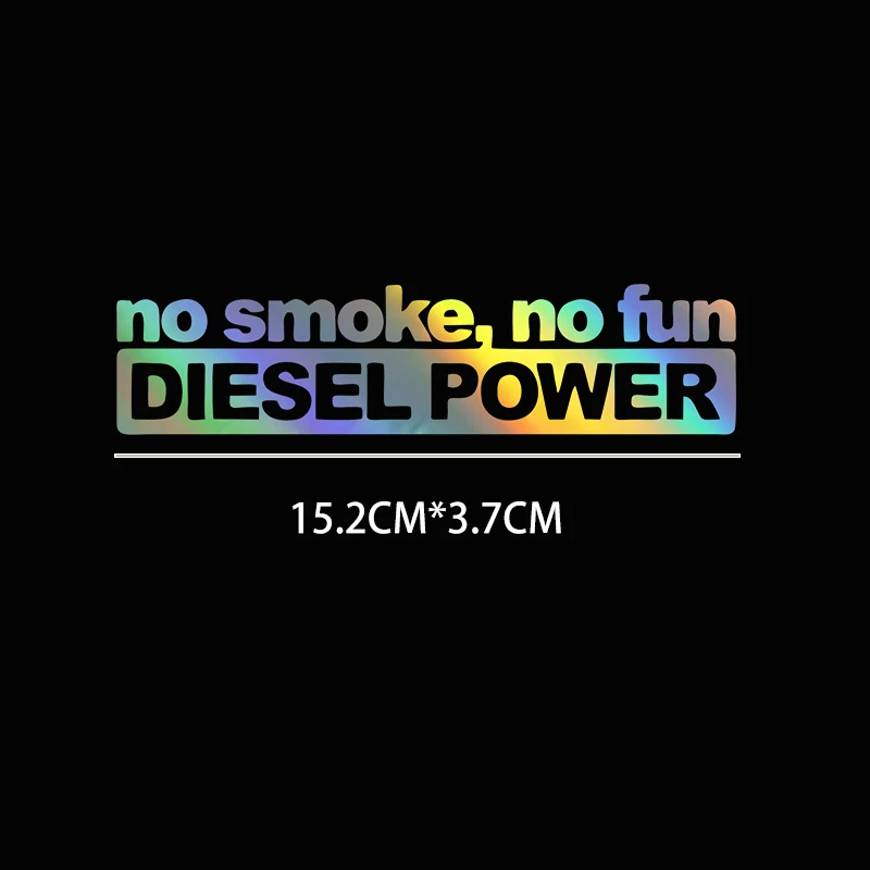 Smoke Stopper - 15.2X3.7 ซม.รถสติกเกอร์ไม่มีควันไม่มีสนุกดีเซลรูปลอกรถยนต์รถจักรยานยนต์อุปกรณ์เสริม