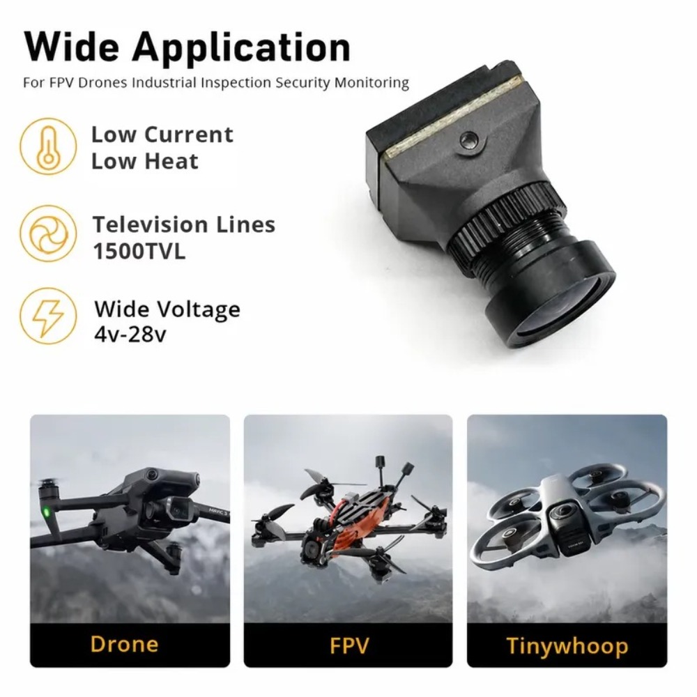 Fpv Camera - กล้อง FPV 1500TVL NTSC/PAL น้ำหนัก 9.5