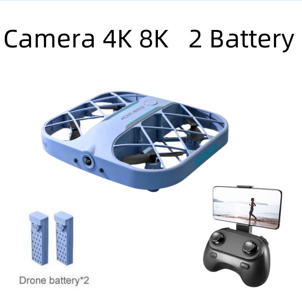Brushed Drone Motor - โดรน JJRC H107 FPV RC พร้อมแบตเตอรี่
