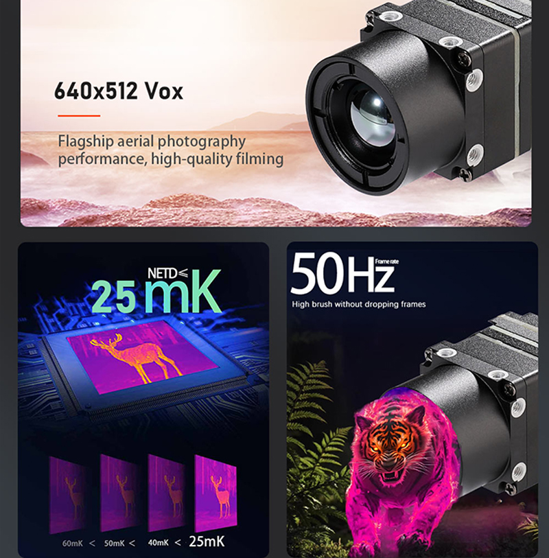Analog Fpv Camera - โมดูลกล้องถ่ายภาพความร้อน FPV สำหรับโดรน รุ่นใหม่ล่าสุด ความละเอียด 640x512