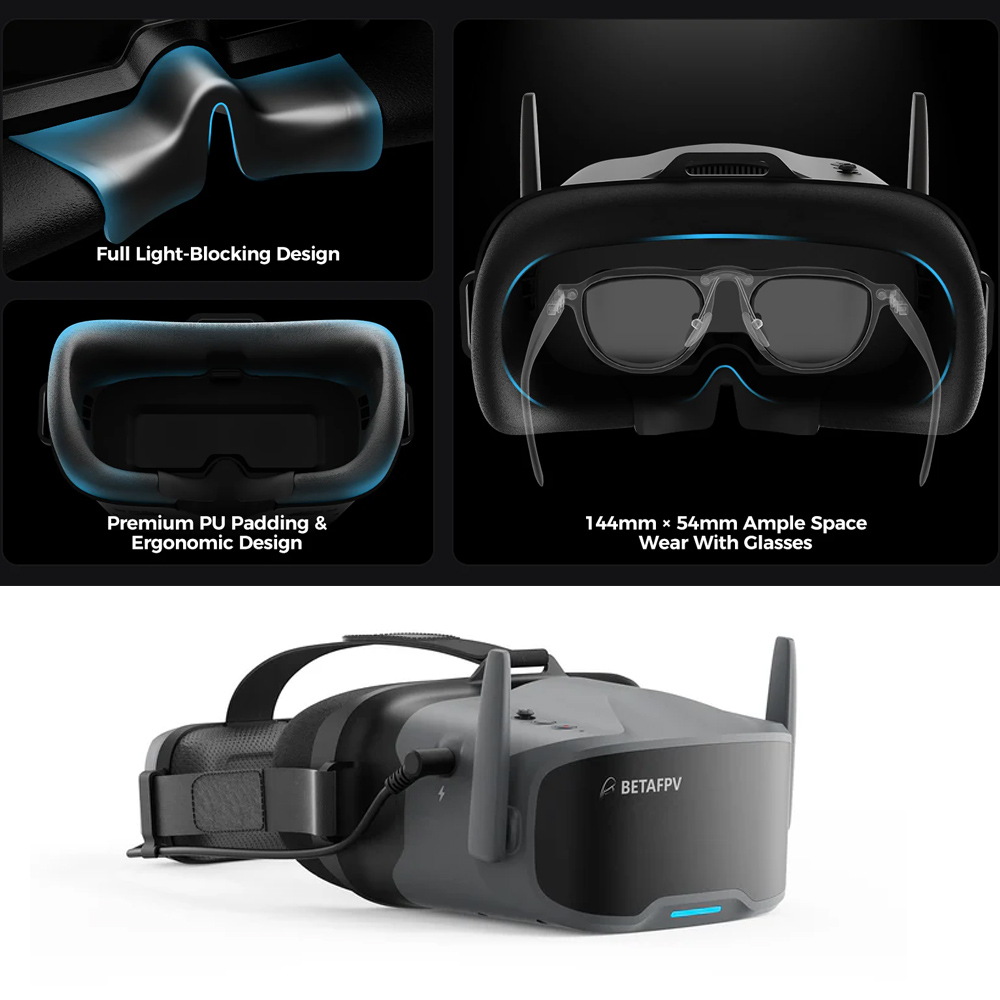 แว่นตา FPV BETAFPV VR04 รุ่น H - Fpv Goggles บทวิจารณ์และราคา