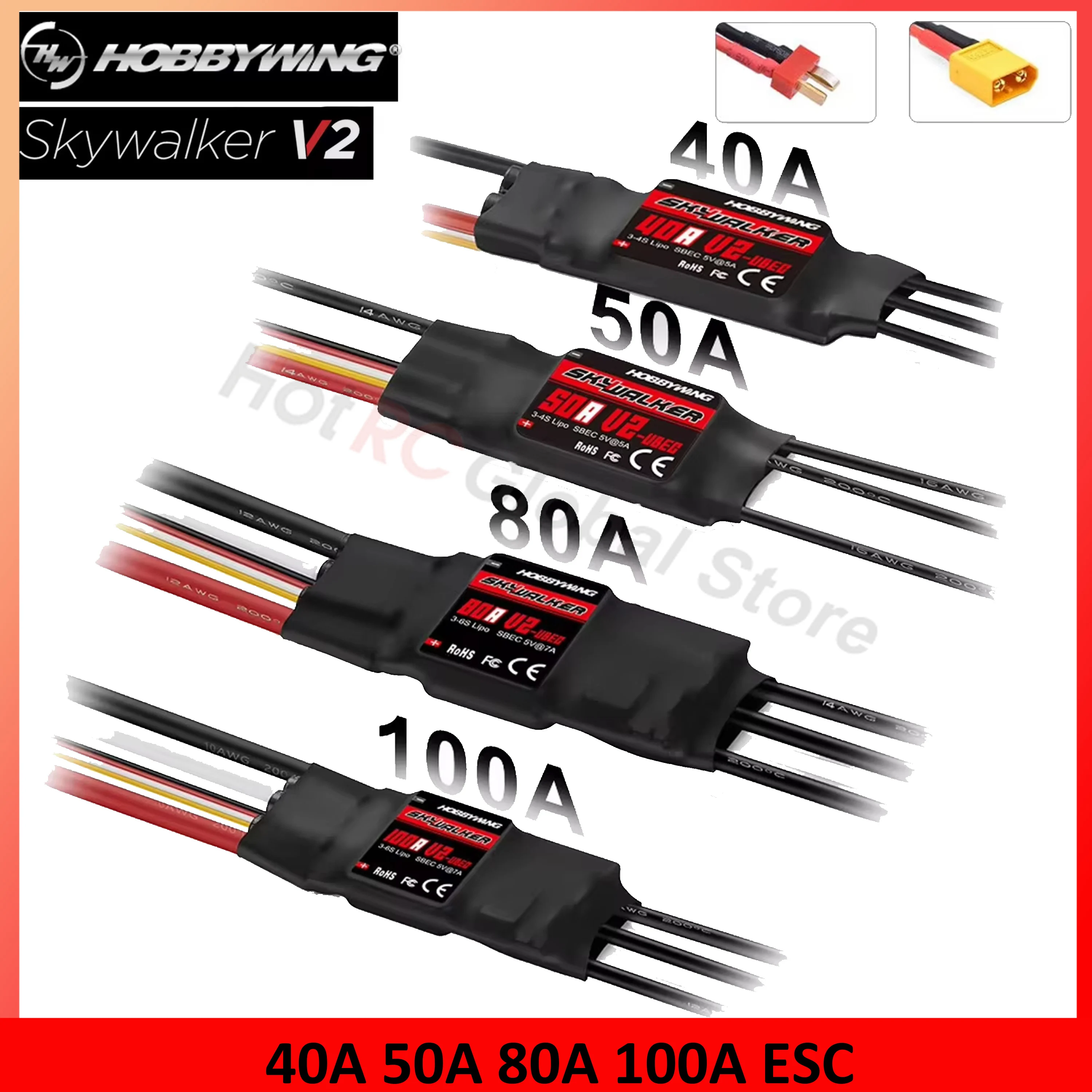 Hobbywing Skywalker ชุด V2 80A - Brushed Drone Motor บทวิจารณ์และราคา